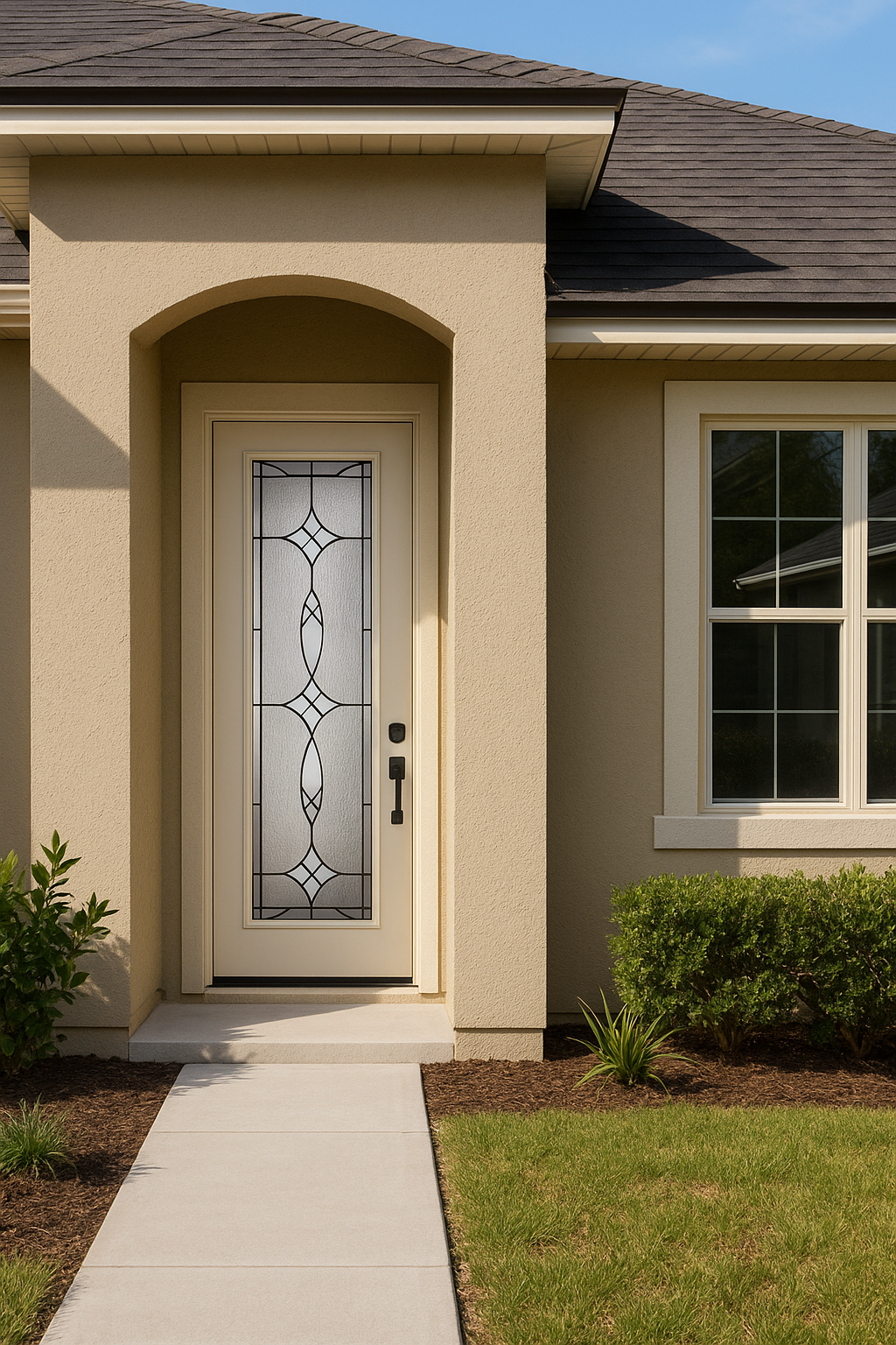 Impact Windows & Doors Tampa - 8' Full Lite W/ Stile Lines - Blackstone