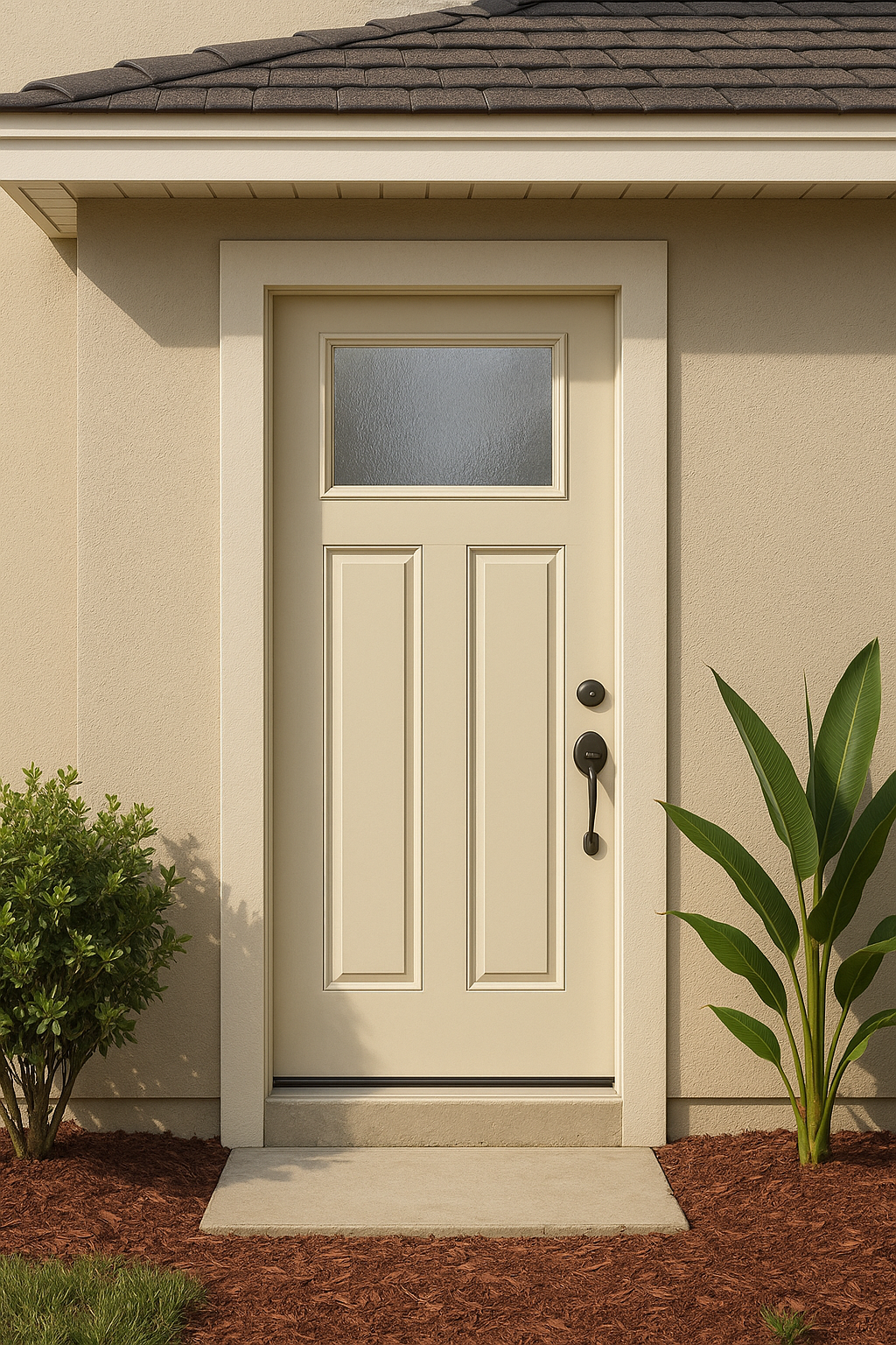 Impact Windows & Doors Tampa - 8' Craftsman Lite 2 Panel - Chinchilla