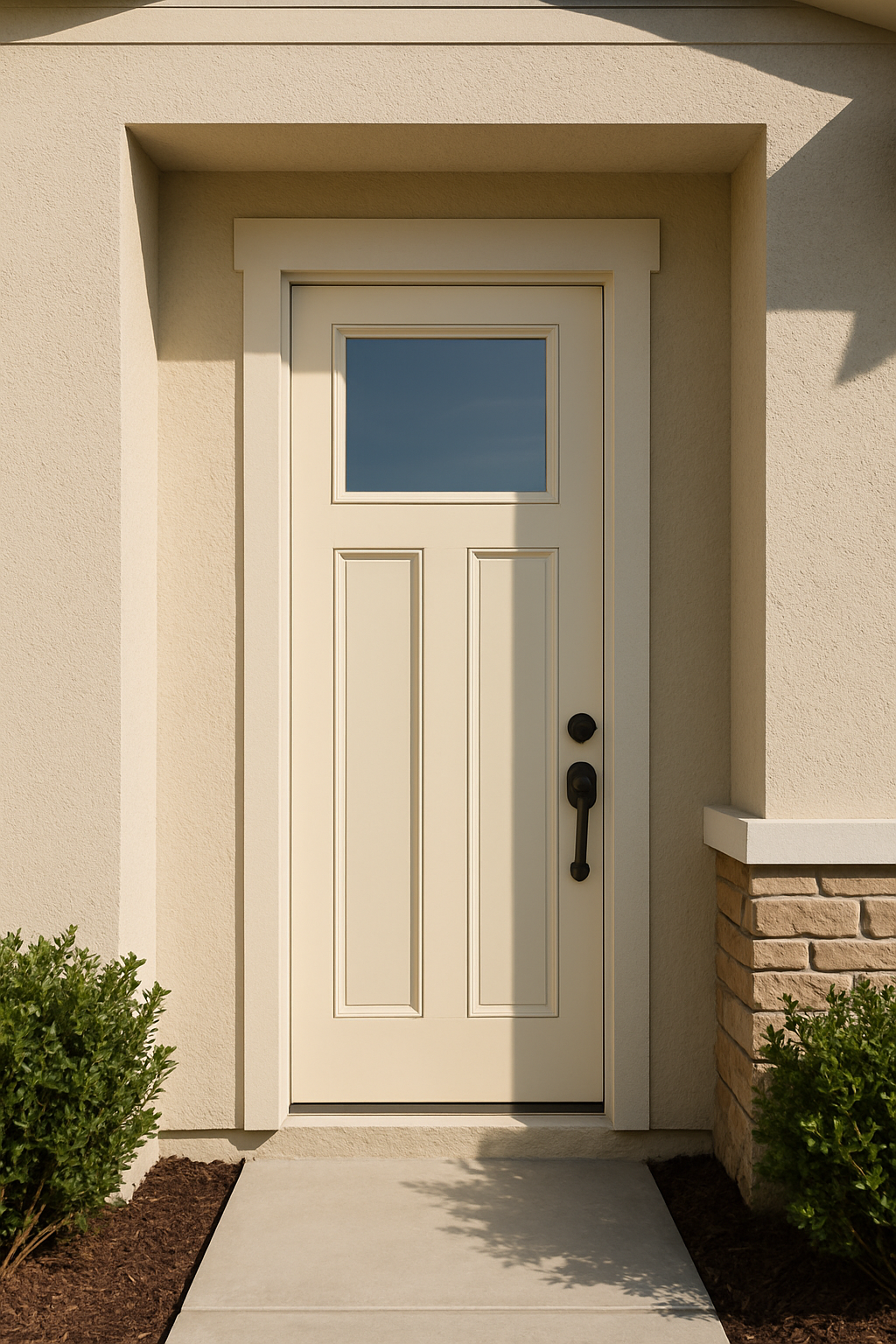 Impact Windows & Doors Tampa - 8' Craftsman Lite 2 Panel - Clear 1 Lite No Grid