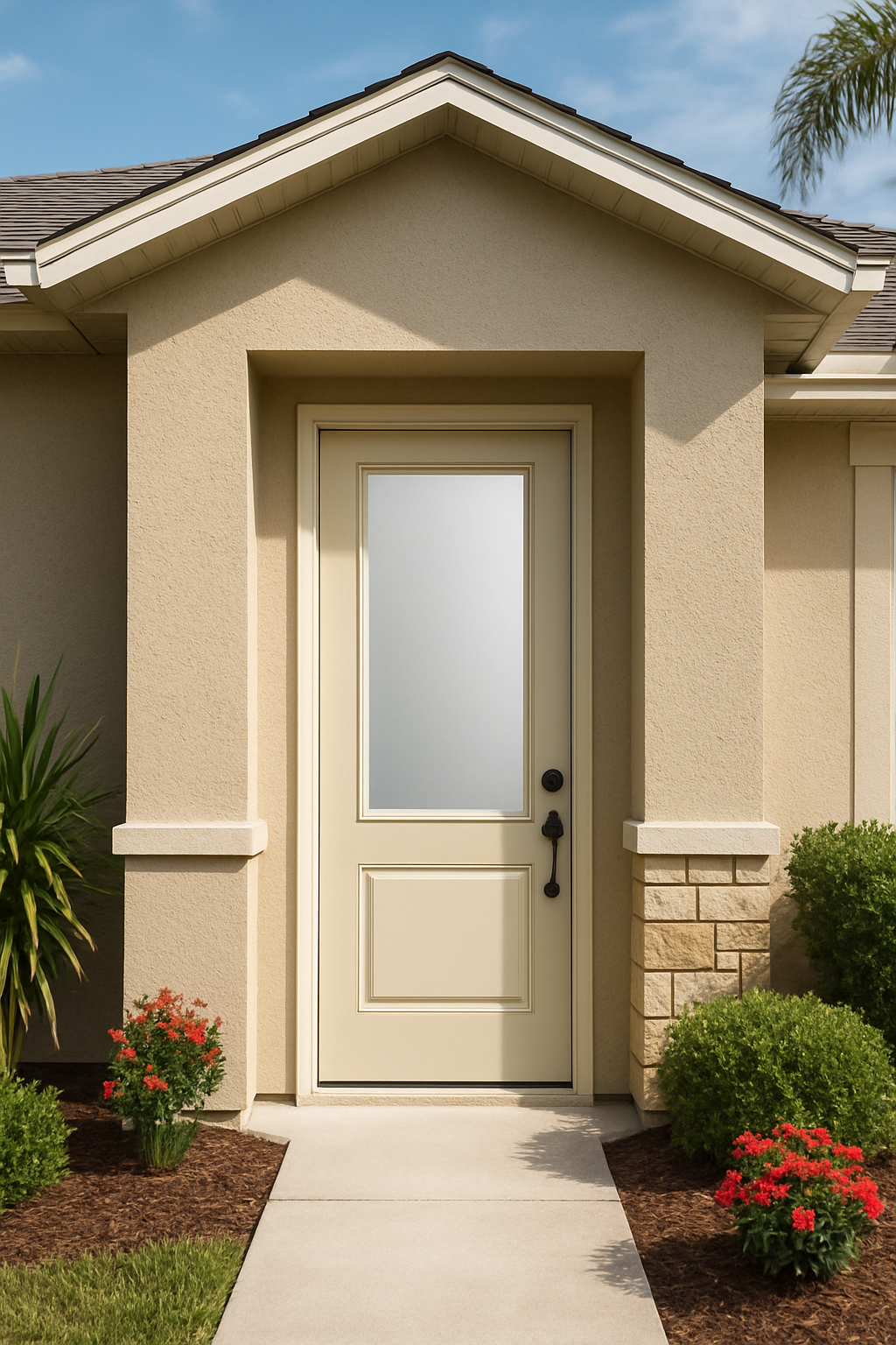 Impact Windows & Doors Tampa - 8' Half Lite 1 Panel - Satin Etch