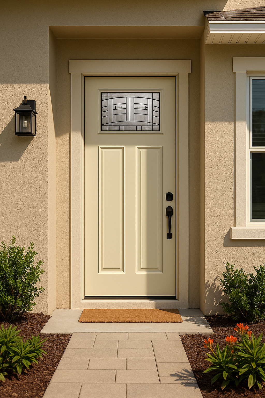 Impact Windows & Doors Tampa - 8' Craftsman Lite 2 Panel - Maple Park