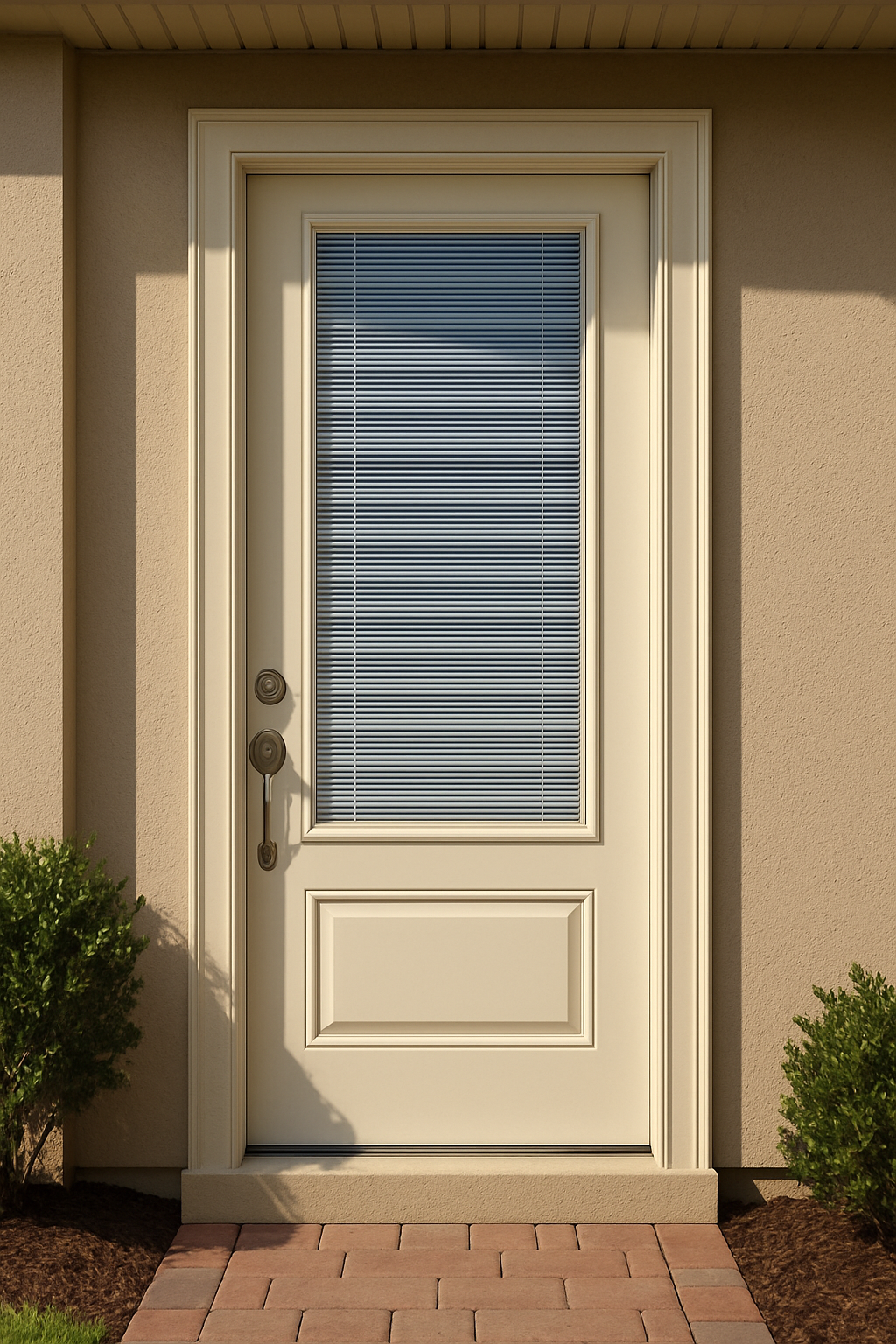 Impact Windows & Doors Tampa - 8' 3/4 Lite 1 Panel - Blinds Raise/Tilt No Grid