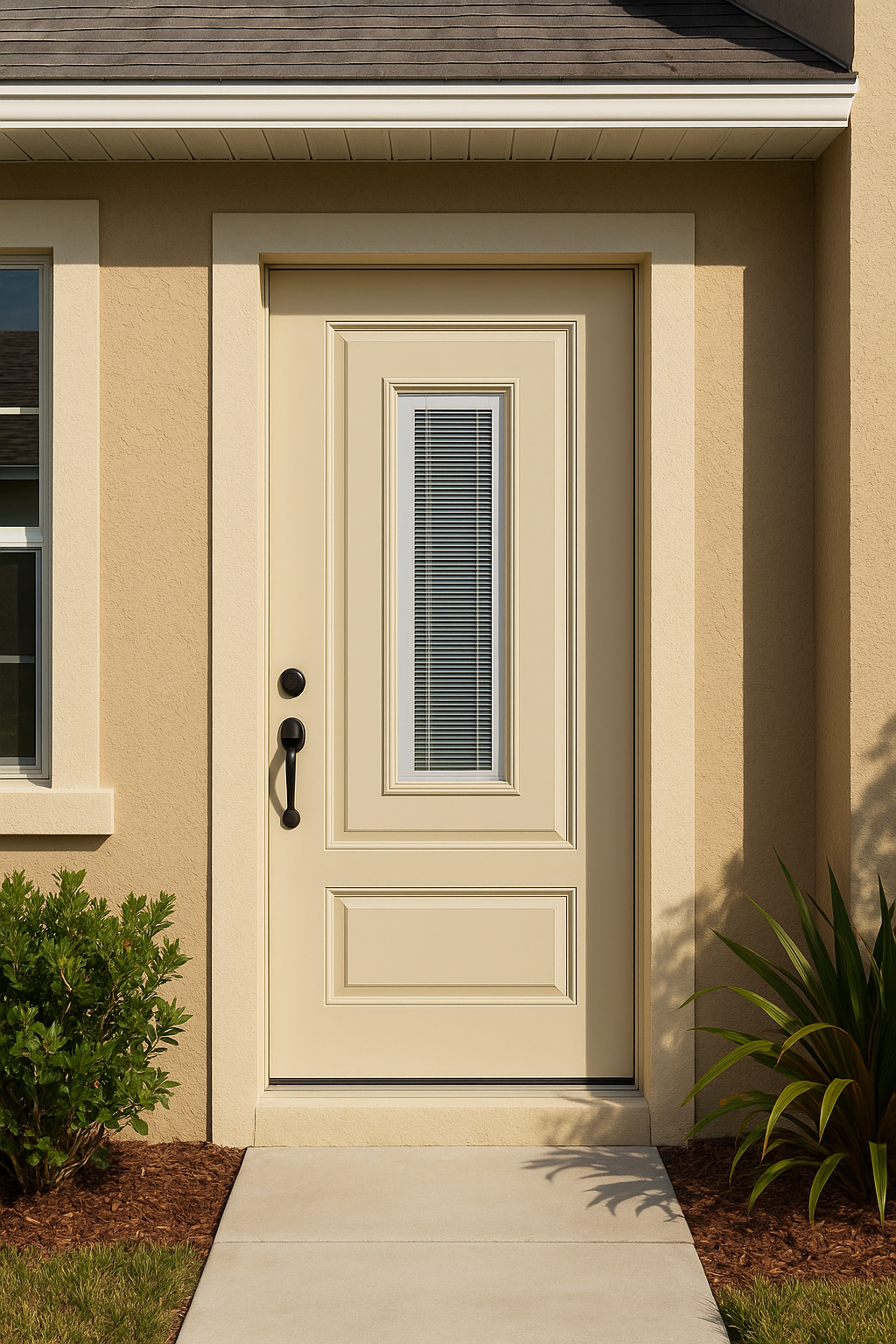 Impact Windows & Doors Tampa - 8' Center Lite 3 Panel - Blinds Raise/Tilt No Grid