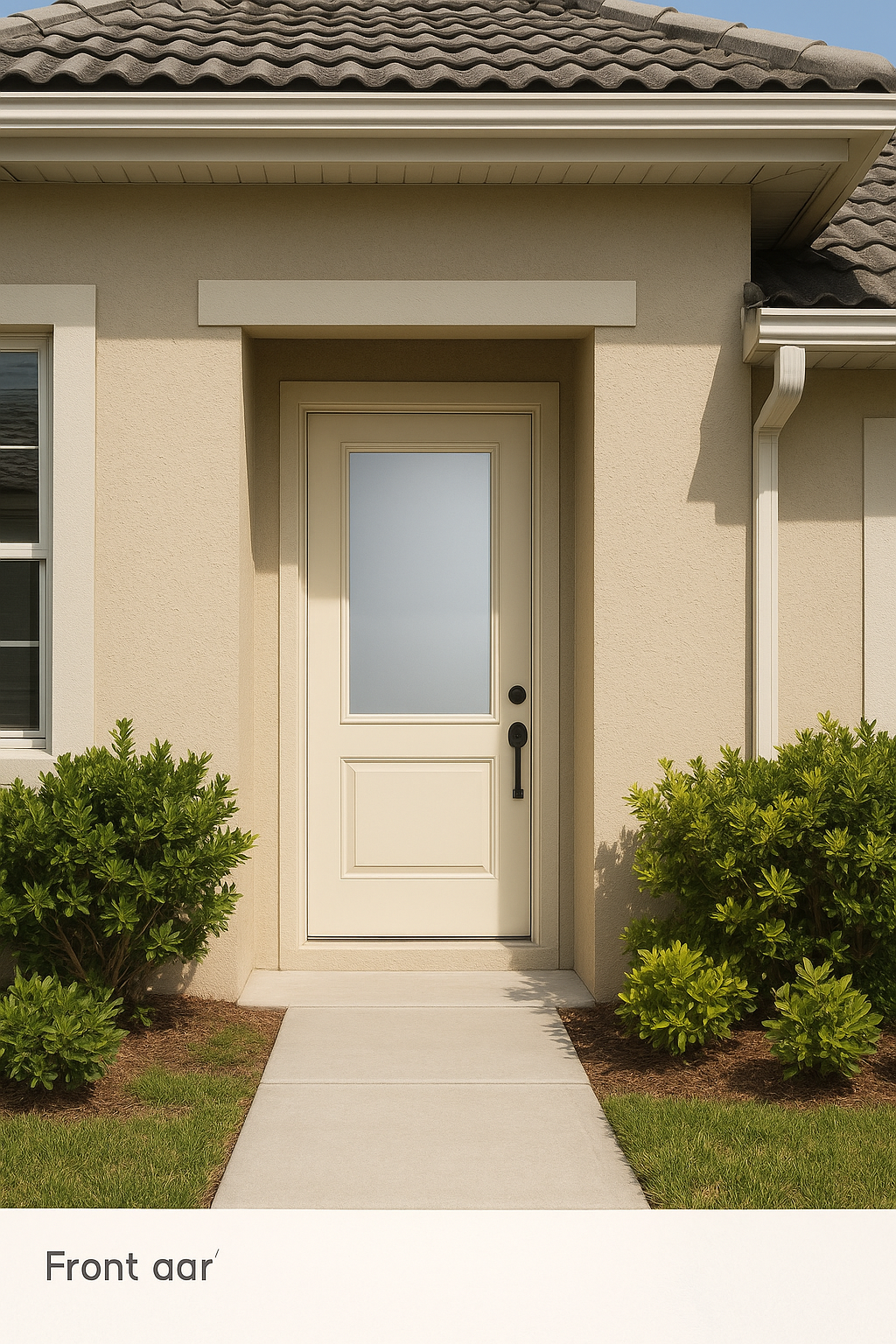 Impact Windows & Doors Tampa - 3/4 Lite 1 Panel - Satin Etch