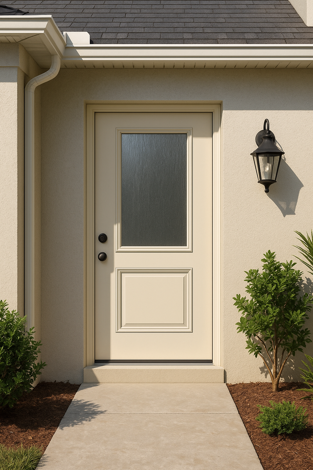 Impact Windows & Doors Tampa - Center Lite 2 Panel 3/4 Top - Chinchilla