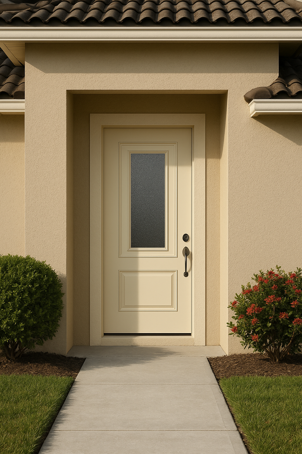 Impact Windows & Doors Tampa - Center Lite 2 Panel 3/4 Top - Granite