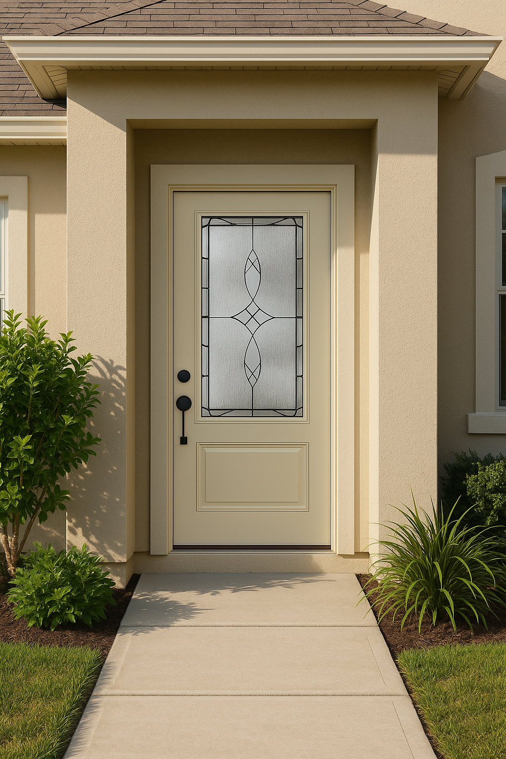 Impact Windows & Doors Tampa - 3/4 Lite 1 Panel - Blackstone