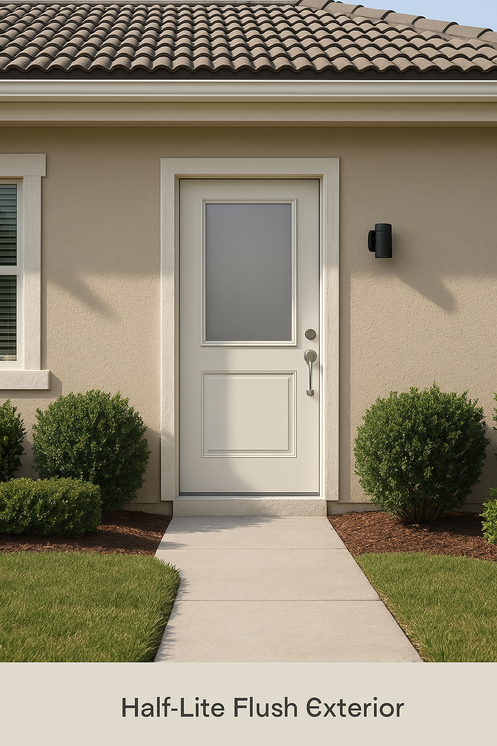 Impact Windows & Doors Tampa - Half Lite Flush - Satin Etch