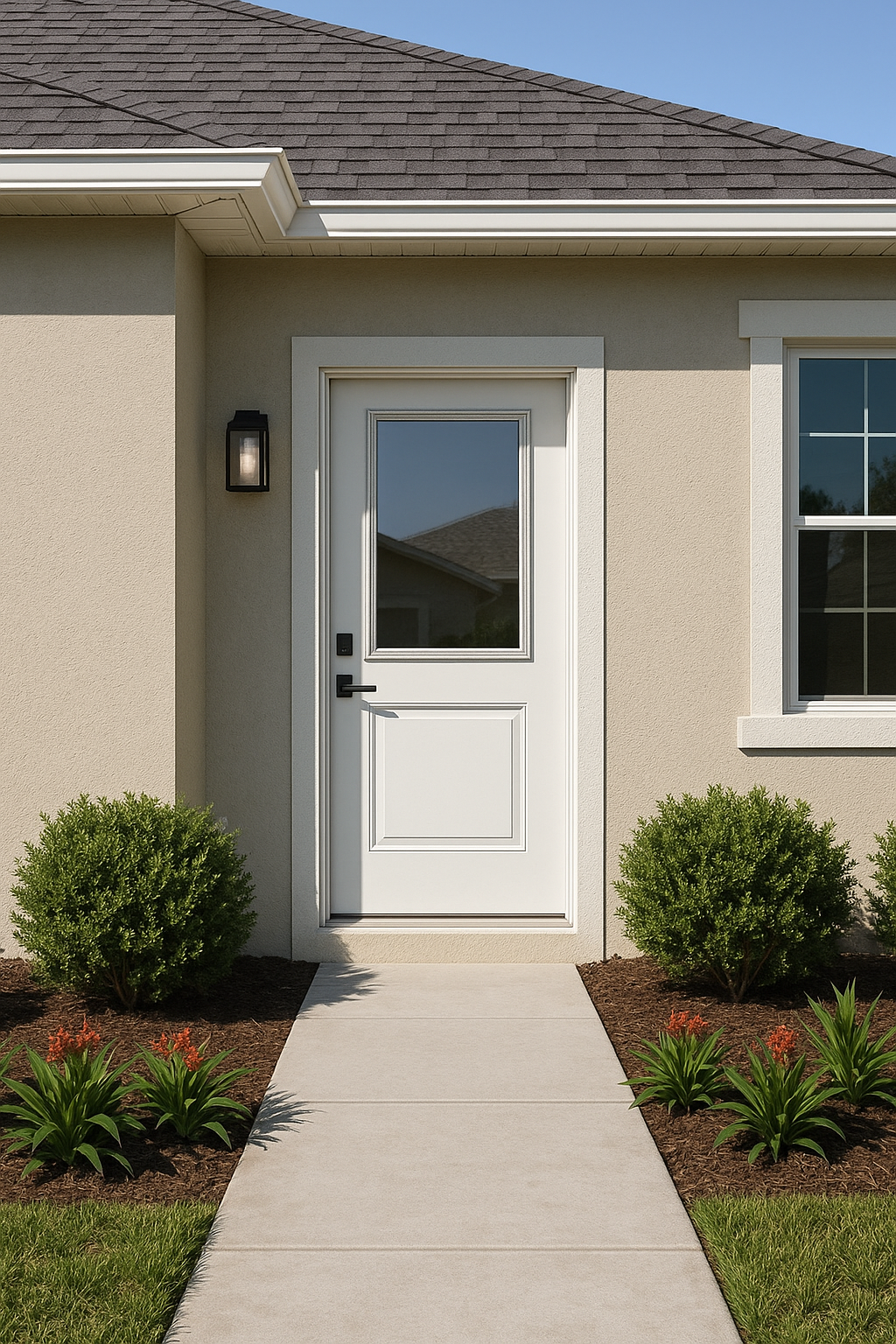 Impact Windows & Doors Tampa - Half Lite Flush - Clear 1 Lite No Grid