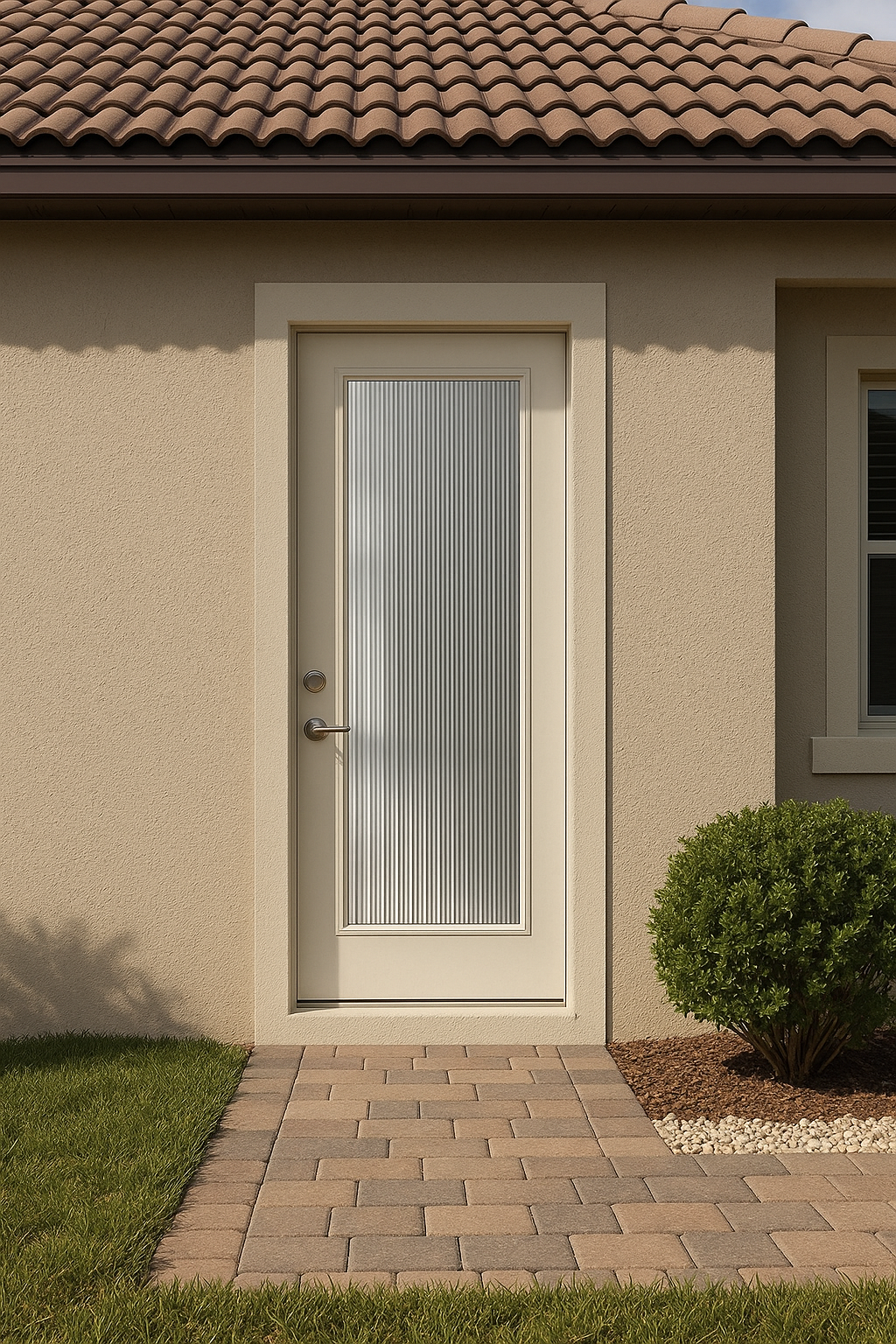 Impact Windows & Doors Tampa - Full Lite Flush - Reeded