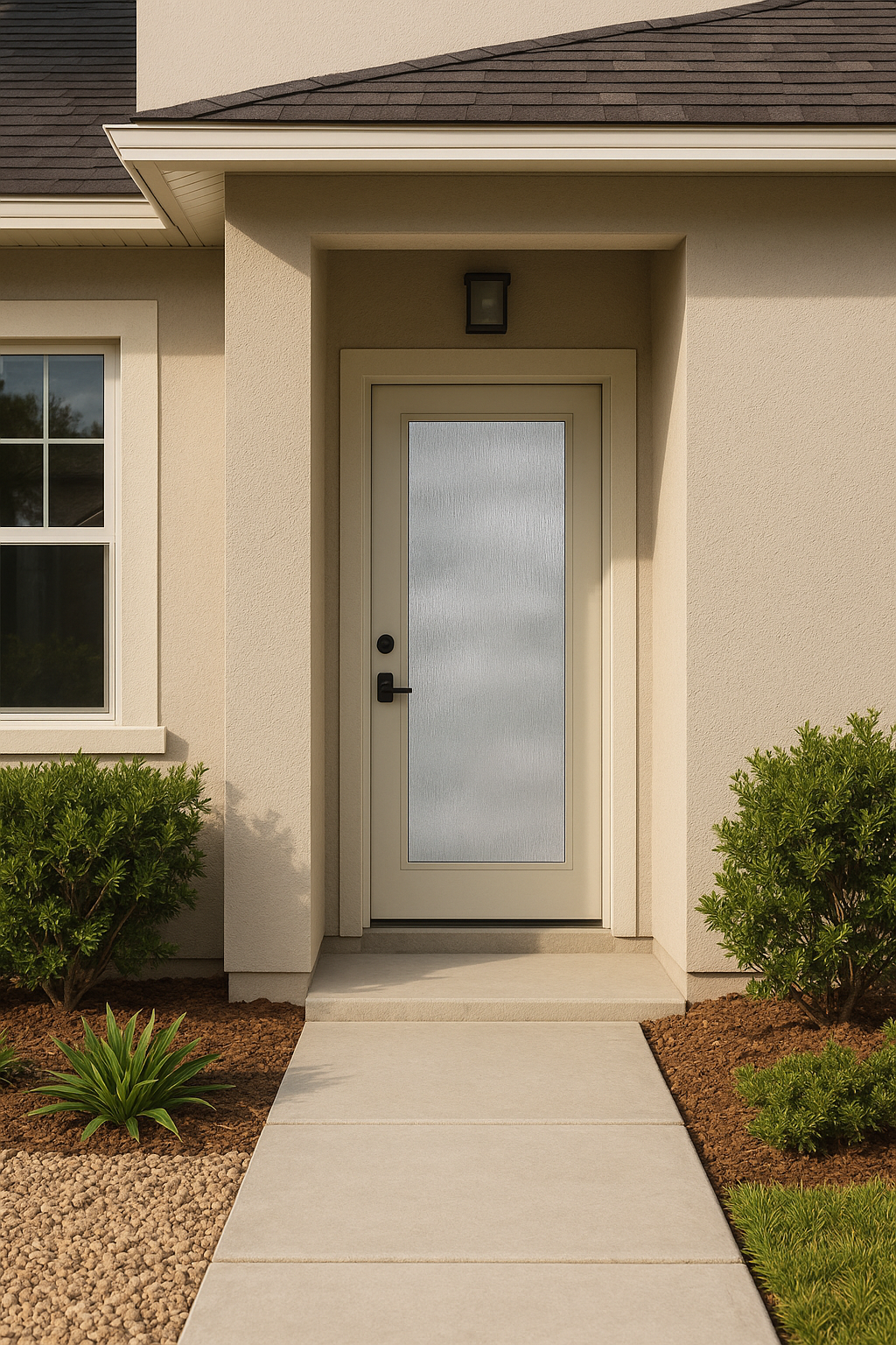 Impact Windows & Doors Tampa - Full Lite Flush - Rainglass