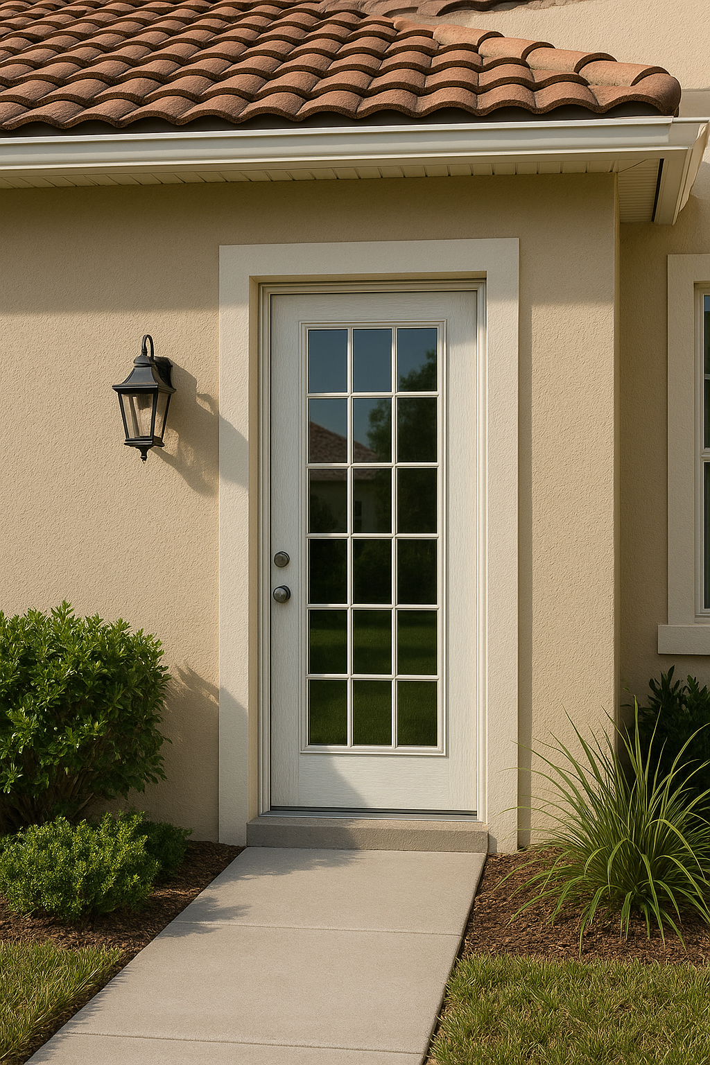 Impact Windows & Doors Tampa - Full Lite Flush - Colonial