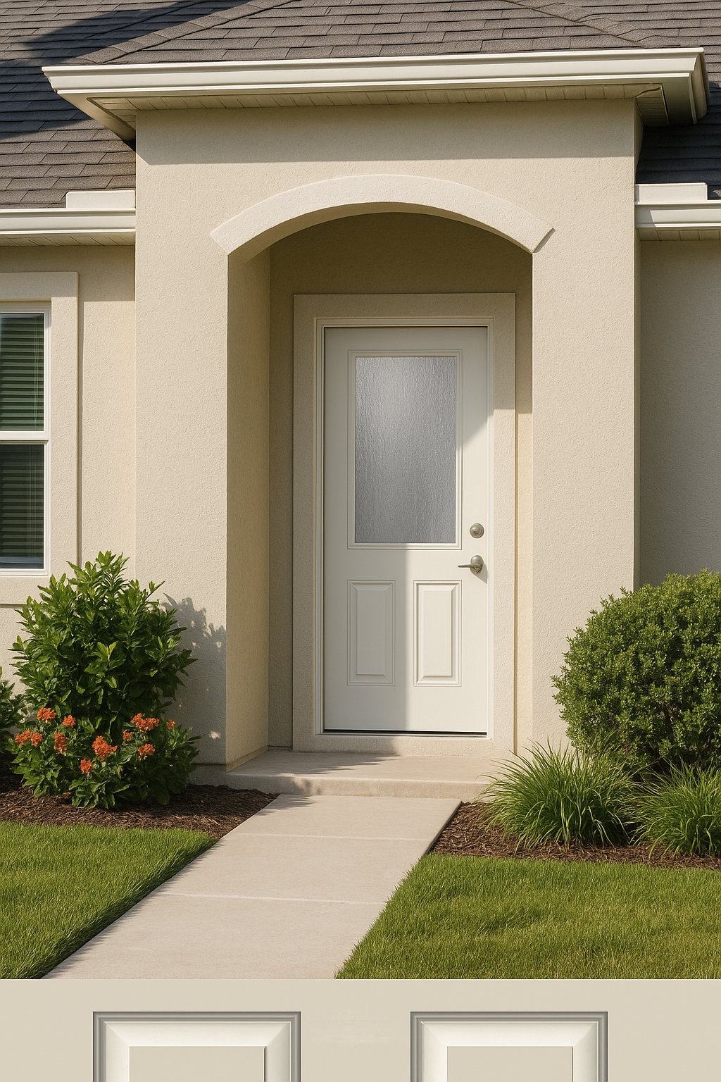 Impact Windows & Doors Tampa - Half Lite 2 Panel Flush - Chinchilla