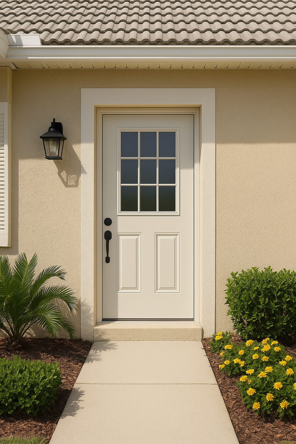 Impact Windows & Doors Tampa - Half Lite 2 Panel Flush - Colonial
