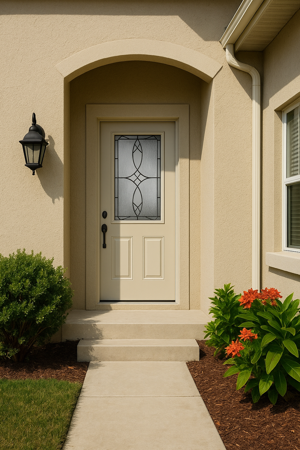 Impact Windows & Doors Tampa - Half Lite 2 Panel Flush - Blackstone