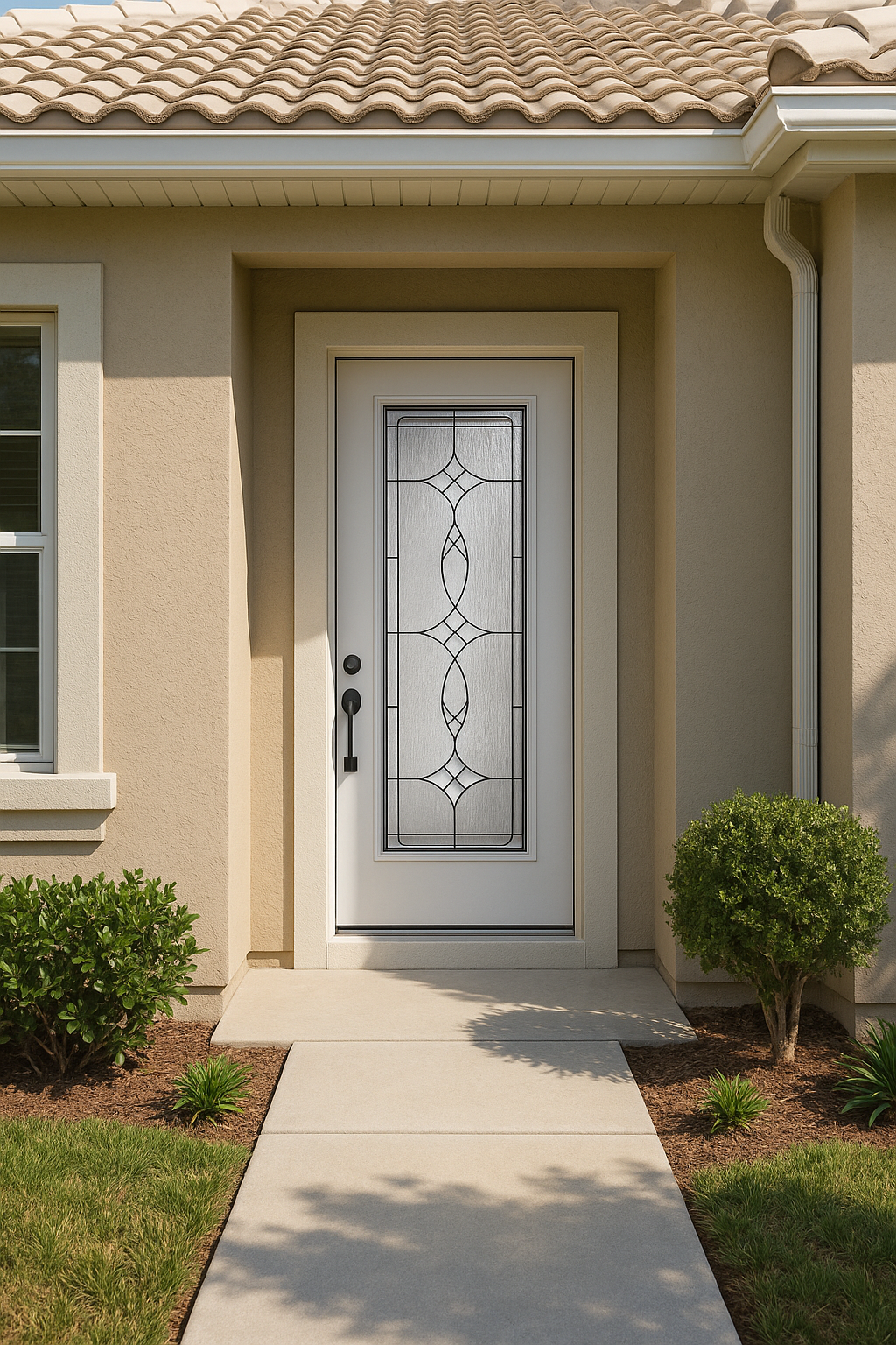 Impact Windows & Doors Tampa - Full Lite Flush - Blackstone