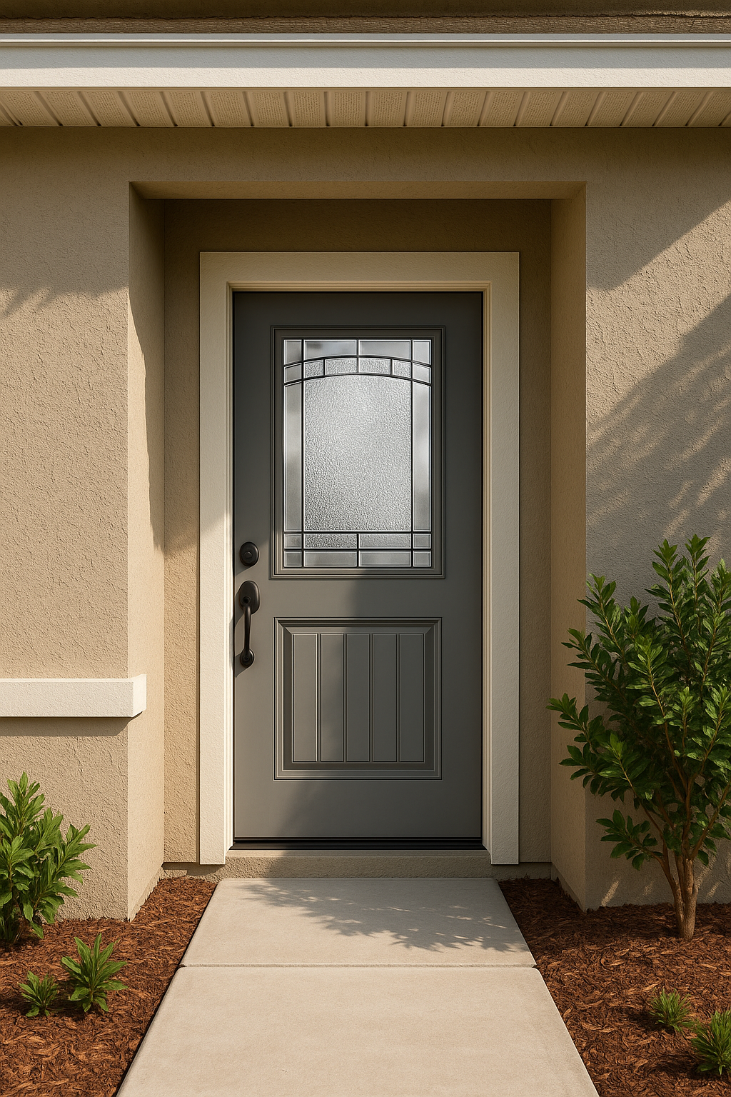 Impact Windows & Doors Tampa - ADVISAR - 1/2 Lite Cheyenne Door