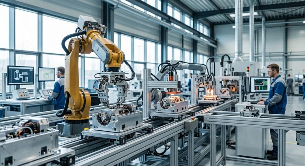 Secret #2: The Manufacturing Process - More Than Just Extrusion illustration for aluminium windows manufacturers