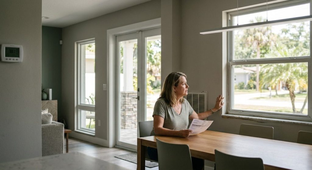 The Problem: Energy Inefficiency and Its Financial Toll on Tampa Homes illustration for awake window and door