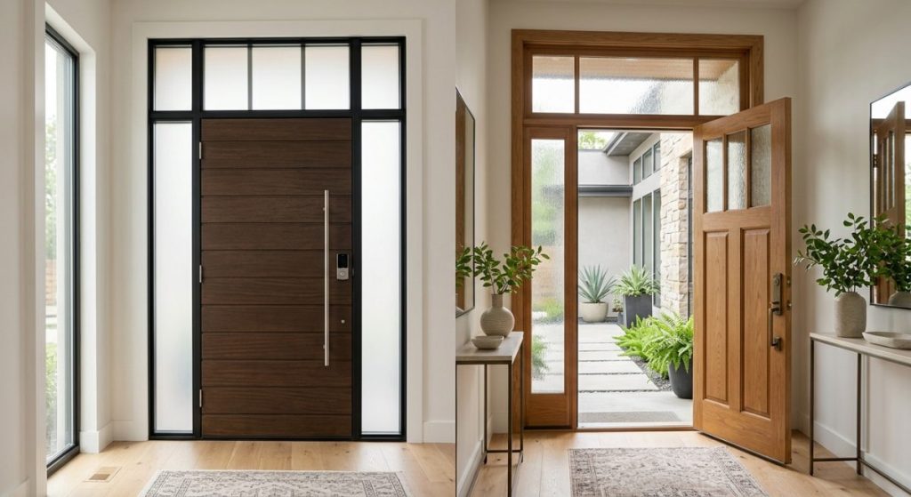 Comparing Front Door Styles with Top Windows: Key Features illustration for front door with top window
