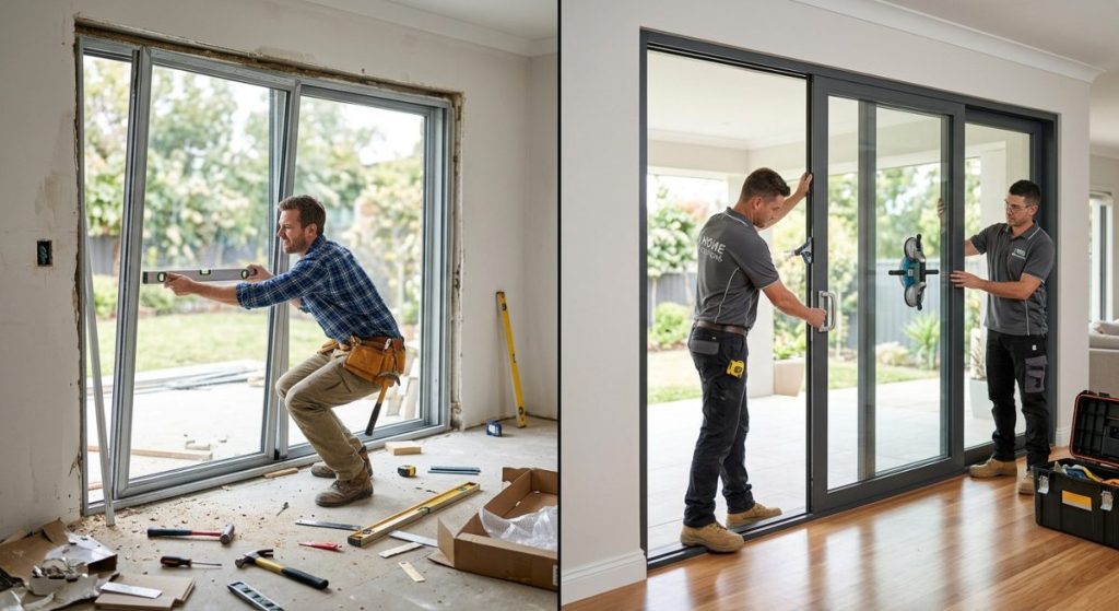 DIY vs. Professional Installation: Impact on Sliding Glass Doors Cost illustration for sliding glass doors cost