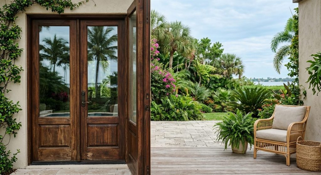 How Wood Patio Doors Hold Up in Florida's Climate illustration for patio doors tampa fl