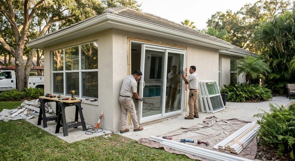 Average Cost of a Window to Door Conversion in Tampa illustration for window to door conversion