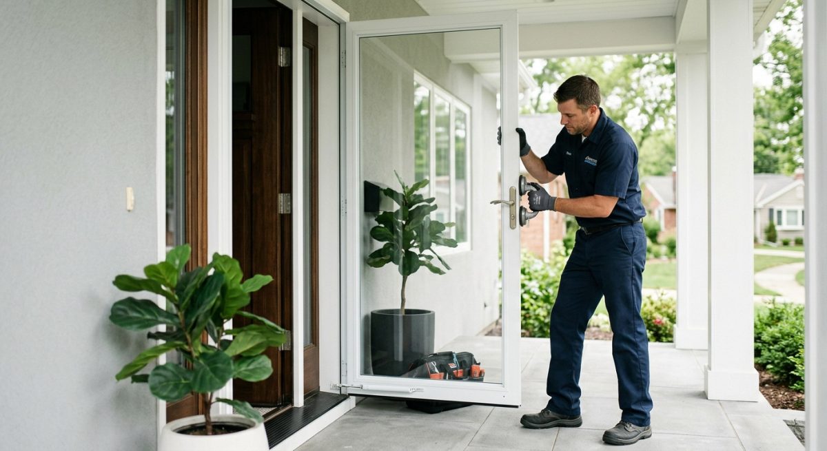 Andersen Storm Door Glass Replacement - illustration