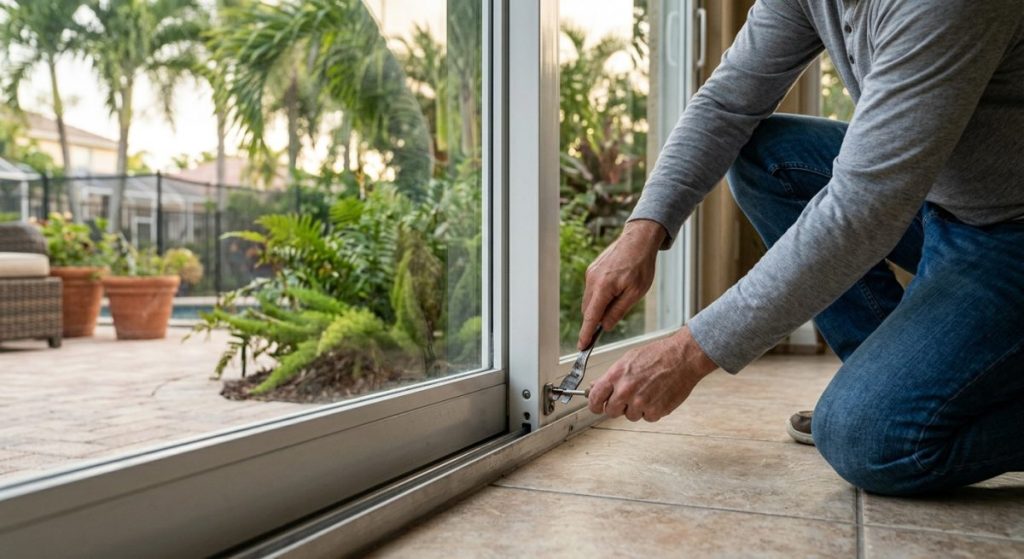 The Security Vulnerability of Sliding Patio Doors in Florida Homes illustration for sliding glass doors tampa